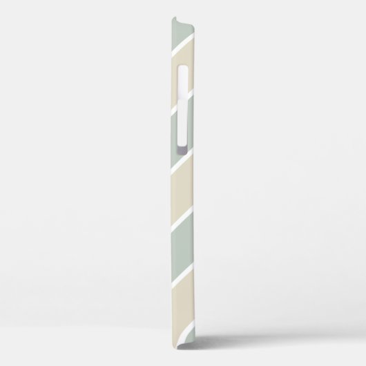 Green Monogram Abstrakt Modern Tan Case-Mate iPhone Hülle (Rückseite / Links)