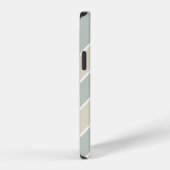 Green Monogram Abstrakt Modern Tan iPhone Hülle (Rechte Seite)