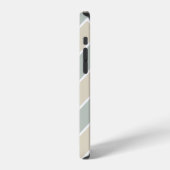 Green Monogram Abstrakt Modern Tan iPhone Hülle (Linke Seite)