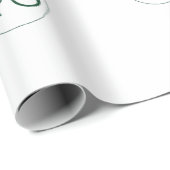 Green Monogram Bauble Hanging Ornaments Weihnachte Geschenkpapier (Rolleneckpunkt)