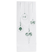 Green Monogram Bauble Weihnachtsschmuck Geschenktüte Für Weinflaschen (Rückseite)
