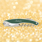 Green Monogram Beer Wine Corkschraube Flasche Open Kellnermesser