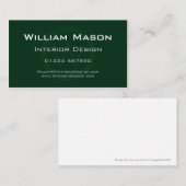 Green Monogram Circle - Berufliche Visitenkarte (Vorne/Hinten)