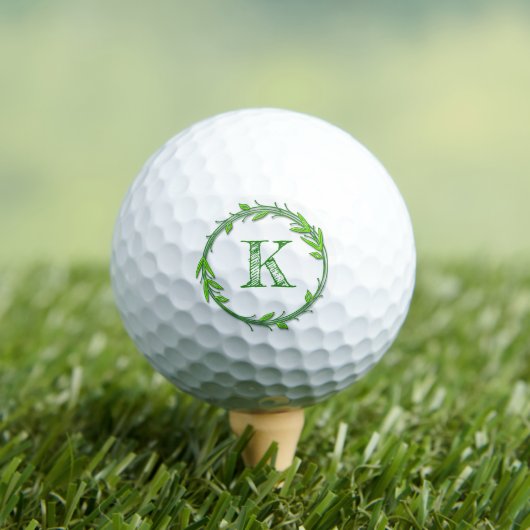 Green Monogram Golf Balls - Personalisierte Initia Golfball (Insitu T-Shirt)