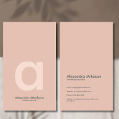 Green Monogram Minimalist Modern Professional Visitenkarte