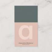 Green Monogram Minimalist Modern Professional Visitenkarte (Vorderseite)