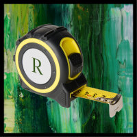 Green Monogram on White Custom Handyman Gift Tool