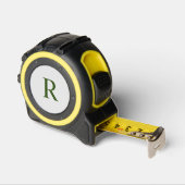 Green Monogram on White Custom Handyman Gift Tool Maßband (Winkel)
