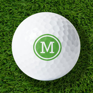 Green Monogram Personalisierte Golfbälle