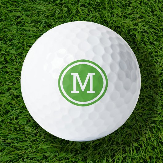 Green Monogram Personalisierte Golfbälle