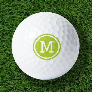 Green Monogram Personalisierte Golfbälle