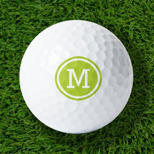 Green Monogram Personalisierte Golfbälle
