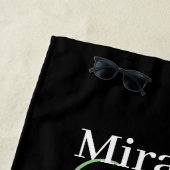 Green Monogram Schwarz-weiß Polka Dot Beach Handtu Strandtuch (Beispiel)