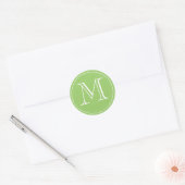 Green Monogram Umschlag Aufkleber by Origami Print (Umschlag)