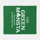 Green Monsta Boston Green Monstah Baseball Geschen Fleecedecke (Vorderseite (Horizontal))