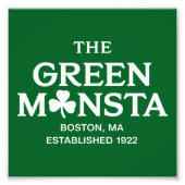 Green Monsta Boston Green Monstah Baseball Geschen Fotodruck (Vorne)