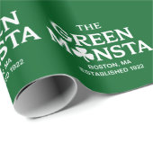 Green Monsta Boston Green Monstah Baseball Geschen Geschenkpapier (Rolleneckpunkt)