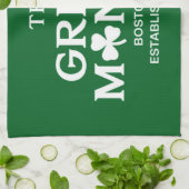 Green Monsta Boston Green Monstah Baseball Geschen Geschirrtuch (Gefaltet)