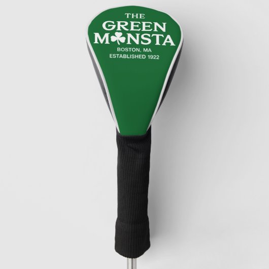 Green Monsta Boston Green Monstah Baseball Geschen Golf Headcover (Vorderseite)