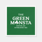 Green Monsta Boston Green Monstah Baseball Geschen Serviette (Vorderseite)