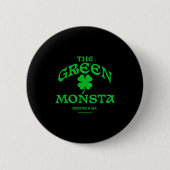 Green Monsta Funny Boston M New England Srts Gift Button (Vorderseite)