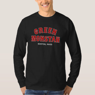 Green Monstah Boston Mass New England Sports T-Shirt