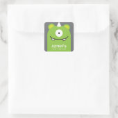 Green Monster Birthday Sticker (Tasche)