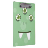 Green Monster Face Clip Board Klemmbrett (Rechts)