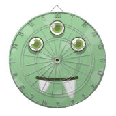 Green Monster Face Dart Board Dartscheibe (vorne)