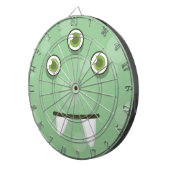 Green Monster Face Dart Board Dartscheibe (Vorderseite rechts)