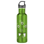 Green Monster Face Edelstahlflasche (Vorderseite)