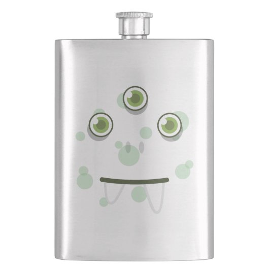 Green Monster Face Flask Flachmann (Vorderseite)