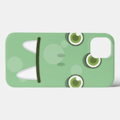 Green Monster Face iPad Case (Rückseite (Horizontal))