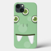 Green Monster Face iPad Case (Rückseite)
