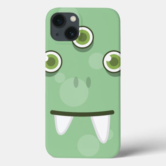 Green Monster Face iPad Case (Rückseite)