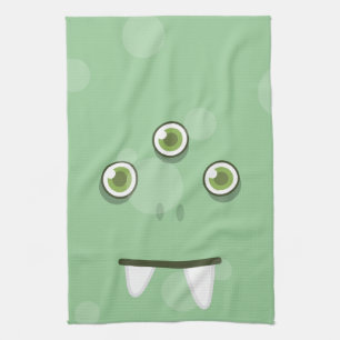 Green Monster Face Kitchtuch Küchentuch