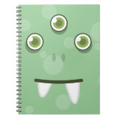 Green Monster Face Notebook Notizblock (Vorderseite)