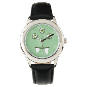 Green Monster Face Watch Armbanduhr