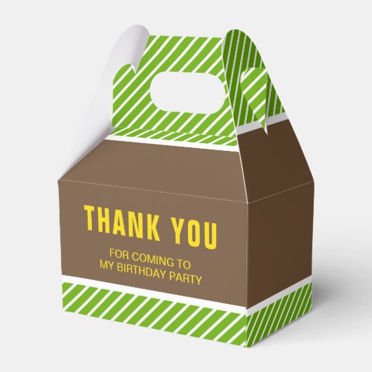 Green Monster Truck Kindergeburtstag Party Geschenkschachtel (Rückseite)