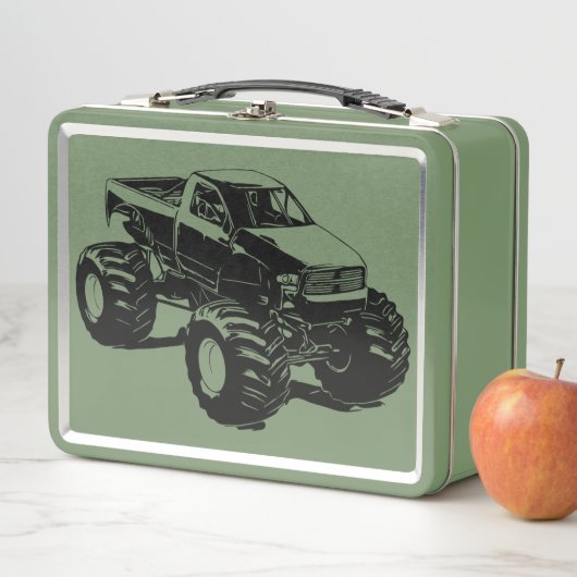 Green Monster Truck Metall Brotdose (Beispiel)