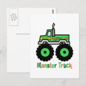 Green Monster Truck Postkarte (Vorne/Hinten)