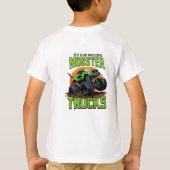 Green Monster Truck T-Shirt Design (Rückseite)