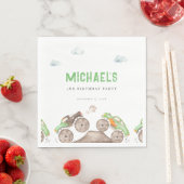 Green Monster Trucks Jam Birthday Serviette (Beispiel)