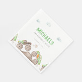 Green Monster Trucks Jam Birthday Serviette (Ecke)