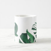 Green Monstera Deliciosa verlasse Design Tasse. Kaffeetasse (Mittel)