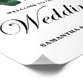 Green Monstera Leaf Begrüßungspposter Poster (Ecke)