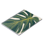Green Monstera Leaf Botanical Plant Watercolor Notizblock (Linke Seite)
