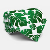 Green Monstera Pflanze Blätter Krawatte (Gerollt)