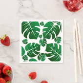 Green Monstera Pflanze Blätter Serviette (Beispiel)