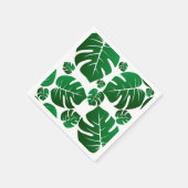 Green Monstera Pflanze Blätter Serviette (Ecke)